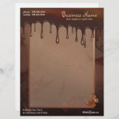 Modèle D'en-tête De Lettre Chocolat doux (Devant / Derrière)