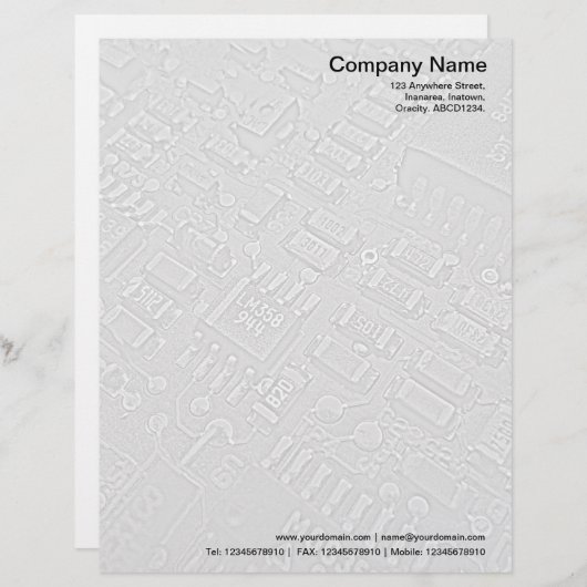 Modèle D'en-tête De Lettre Circuitrie (Devant / Derrière)