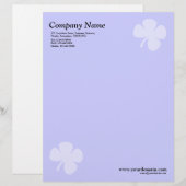 Modèle D'en-tête De Lettre Clover - Bleu clair (Devant / Derrière)