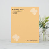Modèle D'en-tête De Lettre Clover - Orange clair (Debout devant)