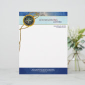 Modèle D'en-tête De Lettre Compass moderne affaires juridiques (Debout devant)