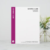 Modèle D'en-tête De Lettre Cube Générique - Rouge Regal (Debout devant)