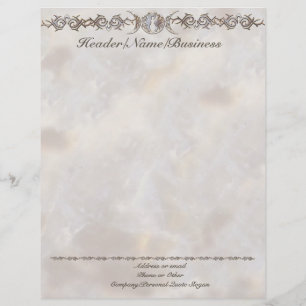 Modèle D'en-tête De Lettre Déesse triple de pierre de la lune de lune