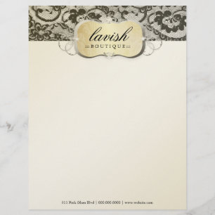 Modèle D'en-tête De Lettre Dentelle de 311 Lace De Luxe Gold