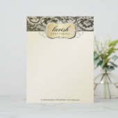 Modèle D'en-tête De Lettre Dentelle de 311 Lace De Luxe Gold (Debout devant)