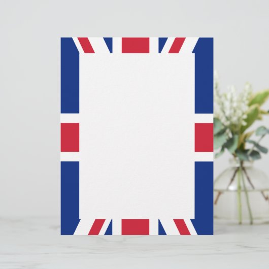 Modèle D'en-tête De Lettre Drapeau du Royaume-Uni (Debout devant)