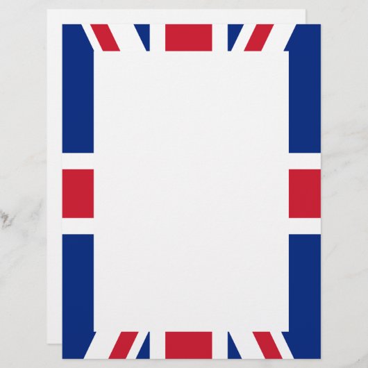Modèle D'en-tête De Lettre Drapeau du Royaume-Uni (Devant / Derrière)