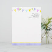 Modèle D'en-tête De Lettre En-tête des événements de la fête de Bunting (Debout devant)