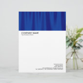 Modèle D'en-tête De Lettre En-tête grande image - Rideau bleu (Debout devant)