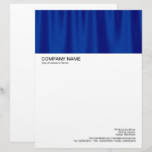 Modèle D'en-tête De Lettre En-tête grande image - Rideau bleu (Devant / Derrière)