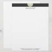 Modèle D'en-tête De Lettre En-tête Lotus Gold (Devant / Derrière)