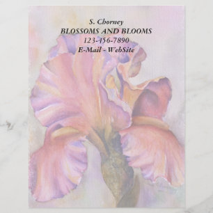 MODÈLE D'EN-TÊTE DE LETTRE EN-TÊTE PERSONNALISABLE ROSE IRIS