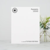Modèle D'en-tête De Lettre Fleur géométrique (Debout devant)