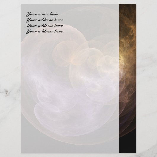 Modèle D'en-tête De Lettre Fleurs de l'espace (Devant)