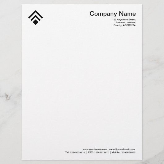 Modèle D'en-tête De Lettre Géométrique 02 - Noir (Devant)