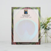 Modèle D'en-tête De Lettre Gros plan de l'oeil du paon (Debout devant)