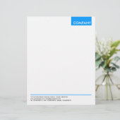 Modèle D'en-tête De Lettre Haut de la page - Blue 0099FF (Debout devant)