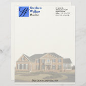 Modèle D'en-tête De Lettre Immobiliers faits sur commande stationnaires (Devant / Derrière)