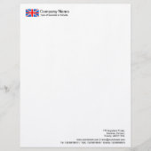 Modèle D'en-tête De Lettre Indicateurs - Royaume-Uni (Devant)