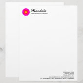 Modèle D'en-tête De Lettre Kaleidoscopic Mandala 011 (Devant / Derrière)