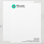 Modèle D'en-tête De Lettre Kaleidoscopic Mandala 021 (Devant / Derrière)