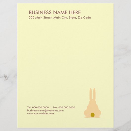 Modèle D'en-tête De Lettre Lapin Brown (Devant)