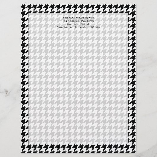 Modèle D'en-tête De Lettre Marque noire/blanche de mode stylisée (Devant)