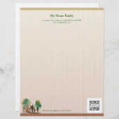 Modèle d'en-tête de lettre mon objet immobilier à (Devant / Derrière)