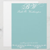 Modèle D'en-tête De Lettre Monogramme de très bon goût fait sur commande de (Devant / Derrière)