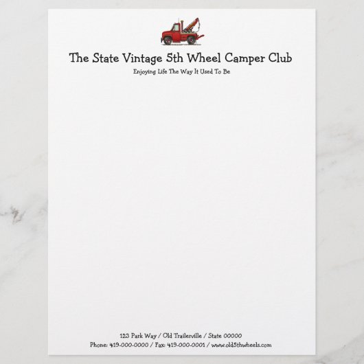 Modèle D'en-tête De Lettre Naufrageur mignon de dépanneuse (Devant)