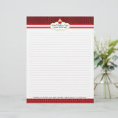 Modèle D'en-tête De Lettre Papier à recette lin à fraise Cupcake (Debout devant)
