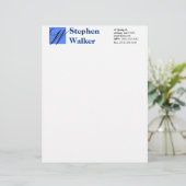 Modèle D'en-tête De Lettre Papier fait sur commande de résumé (Debout devant)