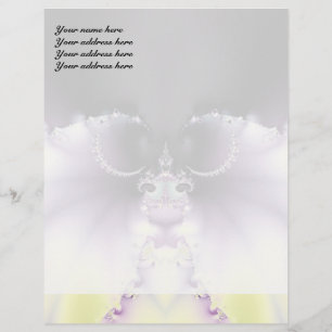 Modèle D'en-tête De Lettre Papillon Violet