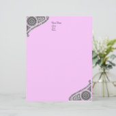 Modèle D'en-tête De Lettre RENAISSANCE, violet rose (Debout devant)