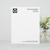 Modèle D'en-tête De Lettre Réutilisant le symbole - noir (Debout devant)