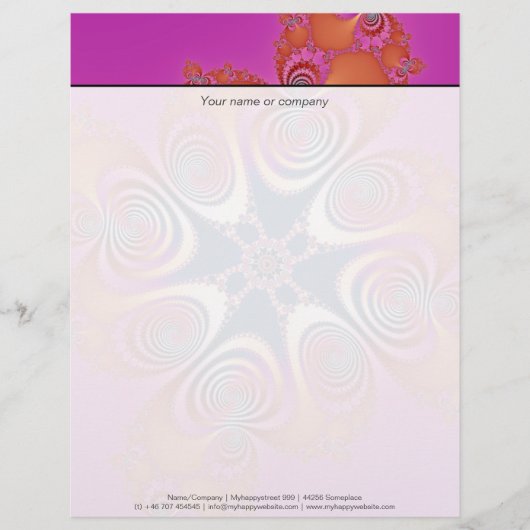 Modèle D'en-tête De Lettre Salamander - Art Fractal (Devant)