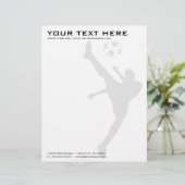 Modèle D'en-tête De Lettre silhouette de football (Debout devant)