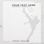 Modèle D'en-tête De Lettre silhouette de football (Devant / Derrière)