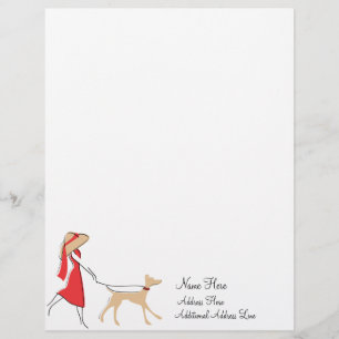 Modèle D'en-tête De Lettre Snazzy Dog Walker