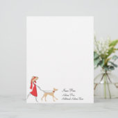 Modèle D'en-tête De Lettre Snazzy Dog Walker (Debout devant)