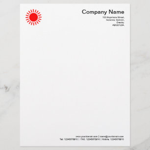 Modèle D'en-tête De Lettre Sun 01 - Rouge
