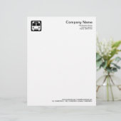 Modèle D'en-tête De Lettre Symbole de bus - Noir (Debout devant)