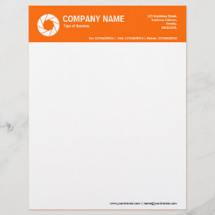 Modèle D'en-tête De Lettre Symbole d'ouverture en-tête couleur 2in - orange
