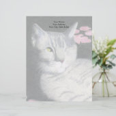 Modèle D'en-tête De Lettre Tabby Cat (Debout devant)