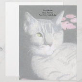 Modèle D'en-tête De Lettre Tabby Cat (Devant / Derrière)