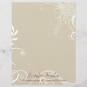 Modèle D'en-tête De Lettre Tan élégant et papeterie faite sur commande (Devant)