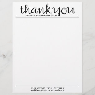 Modèle D'en-tête De Lettre Tête de Merci noire