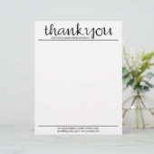 Modèle D'en-tête De Lettre Tête de Merci noire (Debout devant)