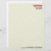 Modèle D'en-tête De Lettre Vortex - Jaune pâle (Devant / Derrière)
