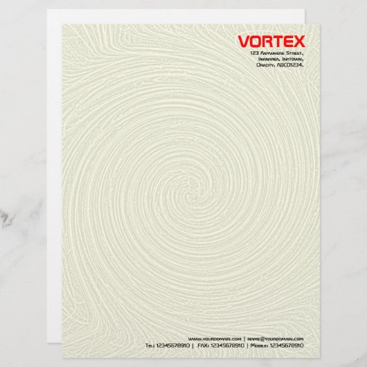 Modèle D'en-tête De Lettre Vortex - Jaune pâle (Devant / Derrière)